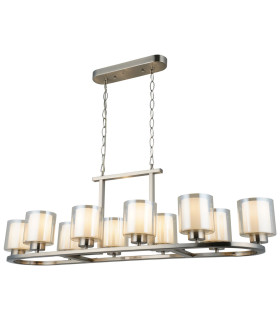Yara 10 Light Bar Pendant Ceiling Light Satin Chrome-1