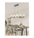 Yara 10 Light Bar Pendant Ceiling Light Satin Chrome-3