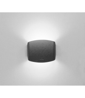 Abram 150mm Clear Up Down Wall Light LED R7S 3.2W CCT Black IP55-1