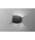 Abram 150mm Clear Up Down Wall Light LED R7S 3.2W CCT Black IP55-2