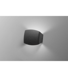 Abram 150mm Clear Up Down Wall Light LED R7S 3.2W CCT Black IP55-2
