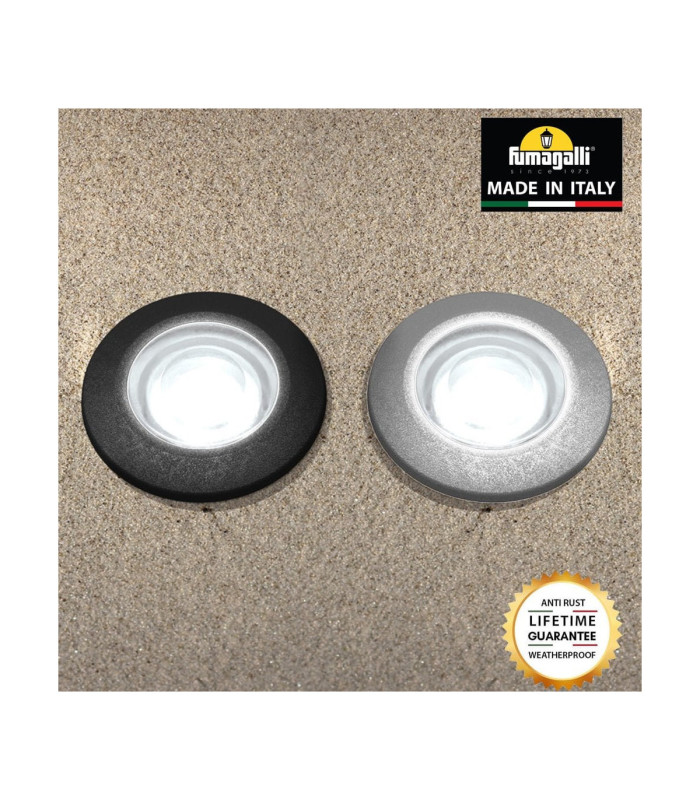 Aldo Round 1.7W G9 LED Walkover Ground Light Black IP67-3