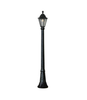 Artu Rut Clear E27 8.5W Lamp Post Light Black IP55