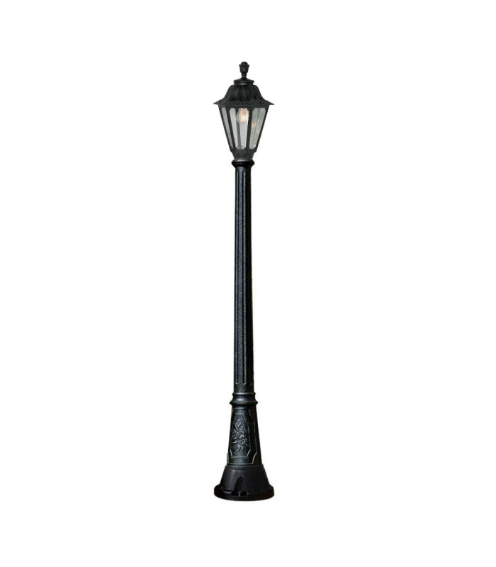 Artu Rut Clear E27 8.5W Lamp Post Light Black IP55