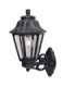 Bisso/Anna Clear E27 Wall Lantern Light Black IP55-1