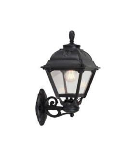 Bisso/Cefa Clear E27 Wall Lantern Light Black IP55-1