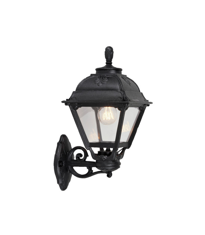 Bisso/Cefa Clear E27 Wall Lantern Light Black IP55-1