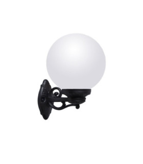 Bisso/G250 Bracket Opal E27 Wall Light Black IP55-1