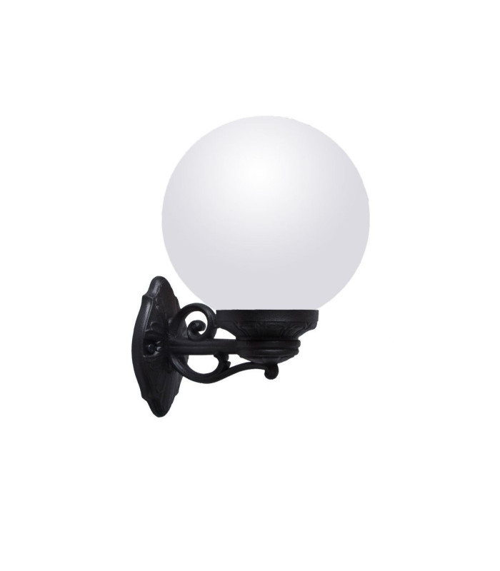 Bisso/G250 Bracket Opal E27 Wall Light Black IP55-1