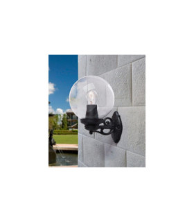 Bisso/G250 Bracket Clear E27 Wall Light Black IP55