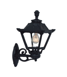 Bisso/Golia Clear E27 Wall Lantern Light Black IP55-1