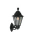 Bisso/Rut Clear E27 Wall Lantern Light Black IP55