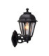 Bisso/Saba Clear E27 Wall Lantern Light Black IP55