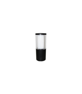 Carlo 250mm Clear LED 3.5W Bollard Post Light Black IP55-1