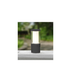 Carlo 250mm Clear LED 3.5W Bollard Post Light Black IP55-2