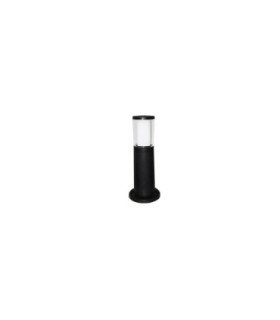 Carlo 400mm Clear LED 3.5W CCT Bollard Post Light Black IP55-1