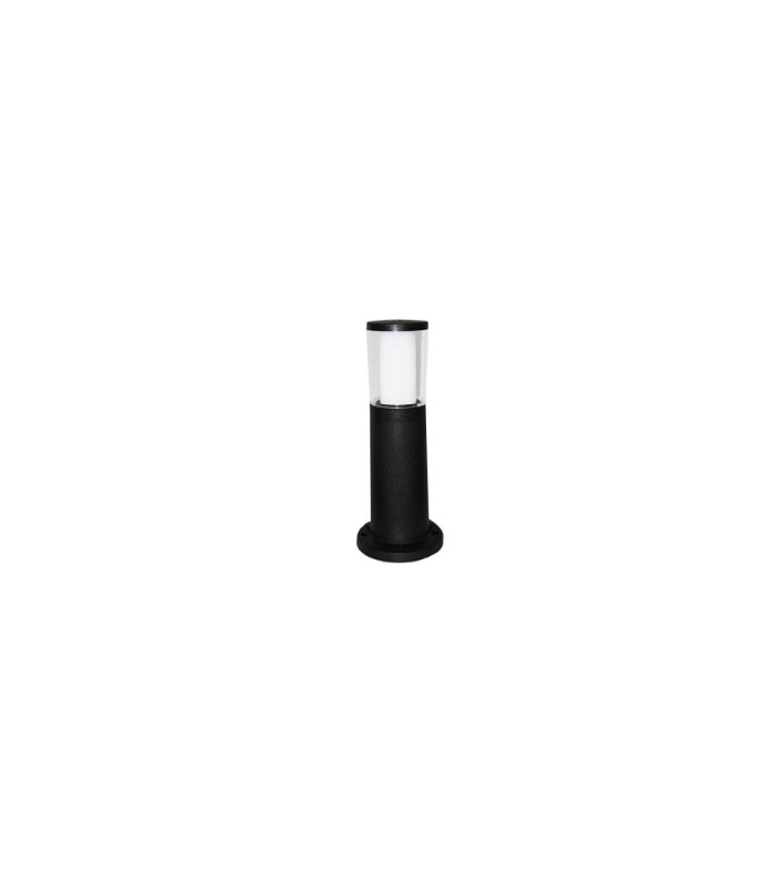 Carlo 400mm Clear LED 3.5W CCT Bollard Post Light Black IP55-1