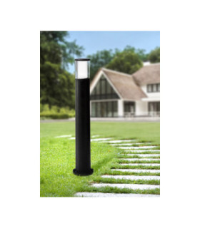 Carlo 800mm Clear LED 3.5W CCT Bollard Post Light Black IP55-2