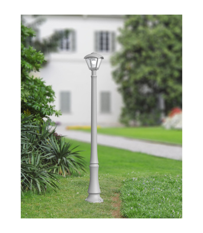 Dino Dario 8.5W CCT Lamp Post Light Grey IP55