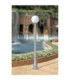 Dino 11W CCT Lamp Post Light with 300mm Opal Globe Grey IP55