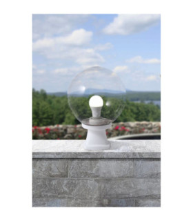 Disma Globe Pedestal E27 Wall Light Grey IP55