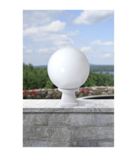 Disma Globe Pedestal E27 Wall Light Grey IP55