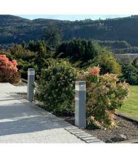 Elisa 800mm Clear LED 10WCCT Bollard Post Light Grey IP55-2