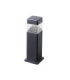Ester 500mm Clear LED 10W GX53 Bollard Post Light Black IP55