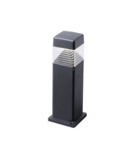 Ester 500mm Clear LED 10W GX53 Bollard Post Light Black IP55