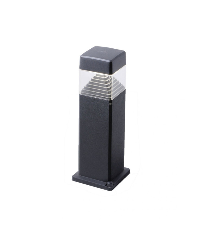 Ester 500mm Clear LED 10W GX53 Bollard Post Light Black IP55