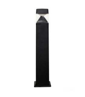 Ester 800mm Clear LED 10W Bollard Post Light Black IP55-1