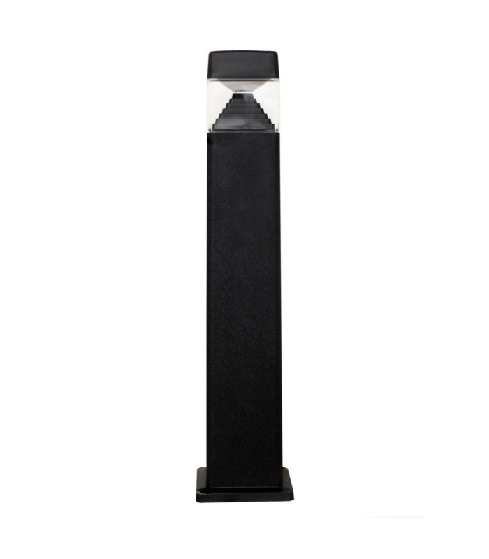 Ester 800mm Clear LED 10W Bollard Post Light Black IP55-1