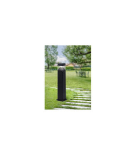Ester 800mm Clear LED 10W Bollard Post Light Black IP55-2