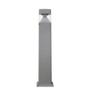 Ester 800mm Clear LED 10W Bollard Post Light Grey IP55-1