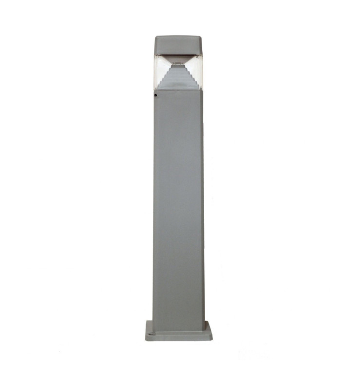 Ester 800mm Clear LED 10W Bollard Post Light Grey IP55-1