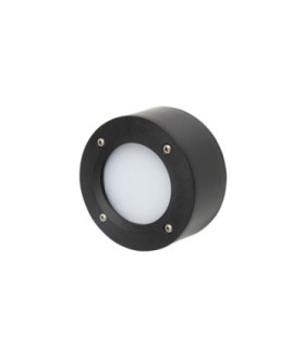 Extra Leti 100 Round Opal LED GX53 3W Wall Light Black IP66-1