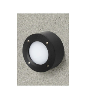 Extra Leti 100 Round Opal LED GX53 3W Wall Light Black IP66-2