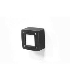 Extra Leti 100 Square Opal LED GX53 3W Wall Light Black IP66-1