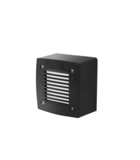 ExtraLeti 100 Square Grill Opal LED GX53 3W Wall Light Black IP66-1