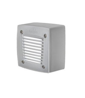 ExtraLeti 100 Square Grill Opal LED GX53 3W Wall Light Grey IP66