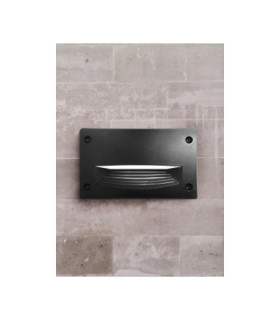 Extraleti 300 Opal GX53 LED 6W Surface Wall Light Black IP66-2