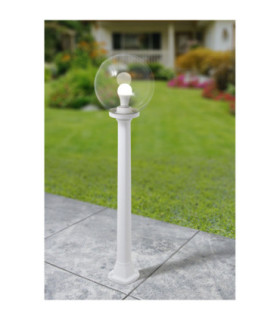 Giaffa Clear Globe 8.5W CCT Bollard Post Light Grey IP55