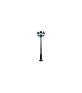 Gigi Bisso Anna Clear 3 Light Large Lamp Post E27 8.5W CCT Black IP55-1