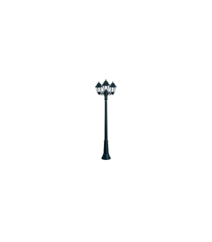 Gigi Bisso Anna Clear 3 Light Large Lamp Post E27 8.5W CCT Black IP55-1