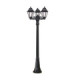 Gigi Bisso Anna Clear 3 Light Large Lamp Post E27 8.5W CCT Black IP55-2