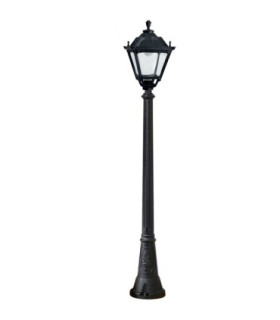 Gigi Tobia Clear E27 high powered 30W Lamp Post Light Black IP55