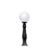 Lafet Bollard Post Light With Opal 300mm Globe E27 6W Black IP55-1
