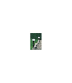 Lafet Bollard Post Light With Opal 300mm Globe E27 6W Black IP55-2