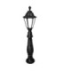 Lafet Decorative Bollard Post Light E27 Black IP55
