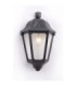 Iesse Clear E27 Half Wall Lantern Light Black IP55-1